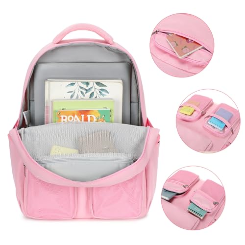 Mochilas clássicas básicas de ensino fundamental e médio, fofas, unissex, à prova d'água, mochila d