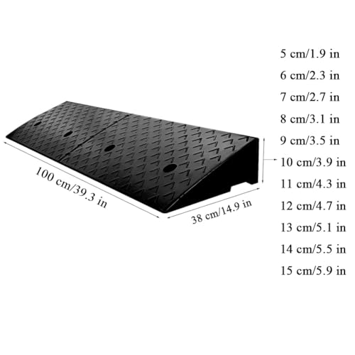 Rampa umbral de goma resistente con capacidad de 8818 lb y altura 6 cm miniatura 4