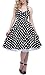 BI.TENCON 1950s Halter Style Vintage Polka Dot Swing Dress