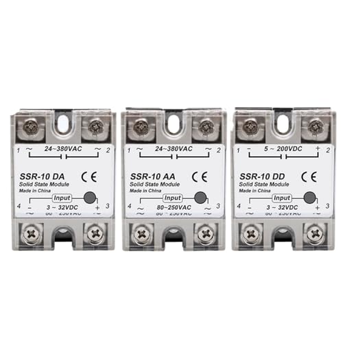 Relé de estado sólido SSR-40DD con entrada de 3-32VDC para control industrial