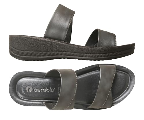 Image of AEROBLU Comfortable Mid Heel Slippers for Women | Flexible & Durable | Anti-Skid & Lightweight Slippers for Girls | Ideal for Party, Ethnic & Daily wear