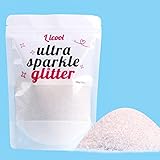 100g/3.5oz Pack Iridescent Rainbow Fine Glitter for DIY Craft, Extra Fine Glitter for Epoxy Resin, Glitter for Tumbler Candle Making, Festival Decoration Makeup Body Face Nail Art (Iridescent White)