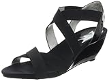 Anne Klein Sport Women's Cerisler Wedge Sandal,Black/Black,10 M US