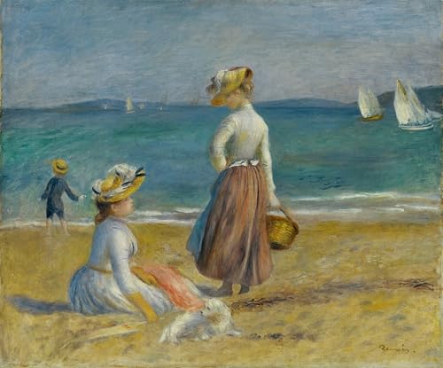 Figures sur la plage Renoir toile 60x90cm pour habiller un grand mur vide