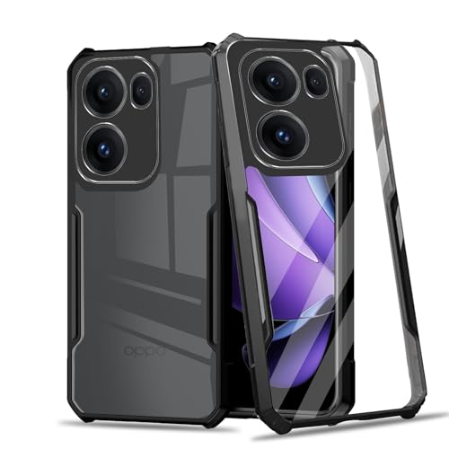 #ColaboraciónPagada<br>Funda para OPPO Reno 13F 5G/Reno 13 FS 5G Borde Flexible de TPU Suave + Transparente Dura Acrílico Trasera Carcasa con Parachoques de Silicona Anti-Choques