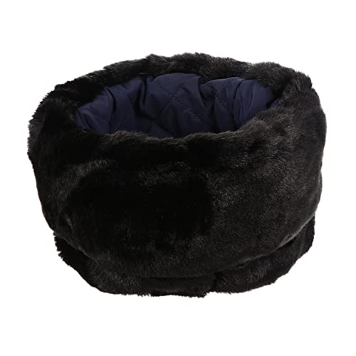 JEWEDECO Elegant Winter Cap in Faux Fur Women's Trapper Hat for Cold Weather Everyday Use Black