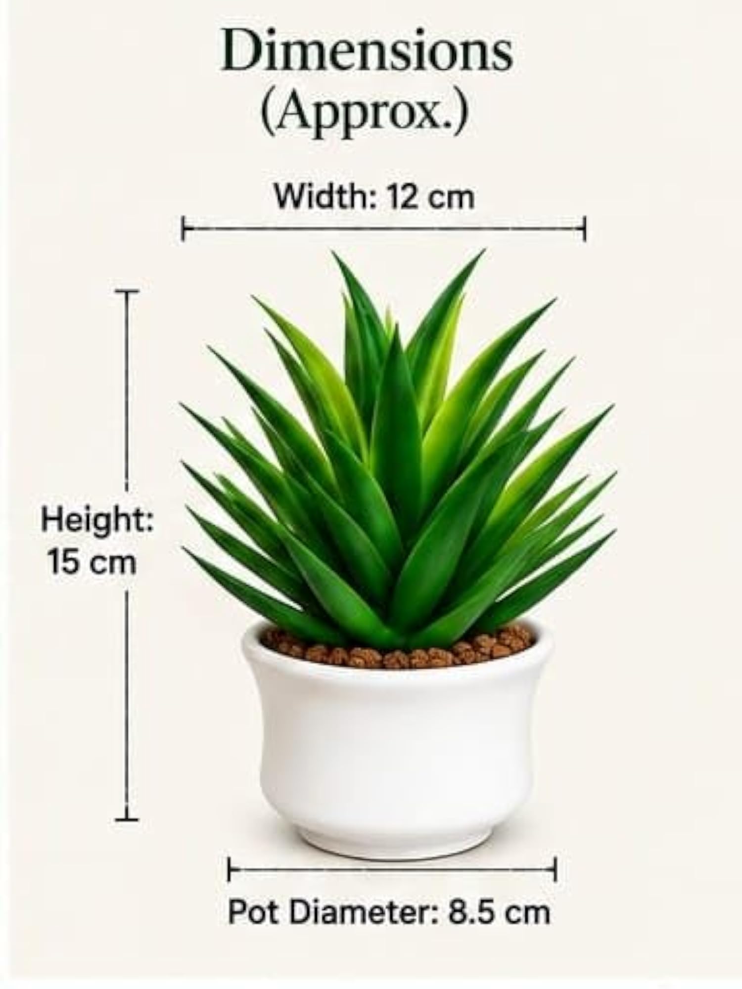 Artificial Plant with Pot, Green Pack of 2