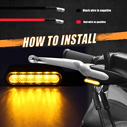 Poseng 2Pcs Universal 12V Mini Motorcycle Indicators Handlebar Led Turn Signal Light Signal Lamp Flasher Amber Light #TOP5