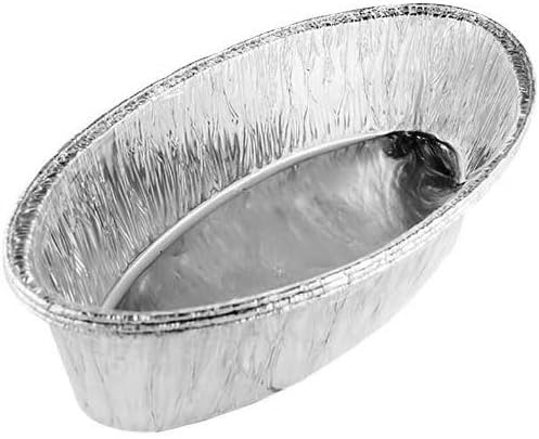 EcoQuality Oval Aluminum Challah Large Shabbat Baking Pans Kosher Tin Container Perfect for Holiday Cooking & Food Storage Recyclable Large Pan Oven Safe (2) (198)