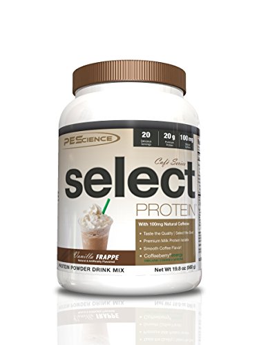 PEScience Select Cafe Premium Whey and Casein Protein, Blended Vanilla Frappe, 19.8 Ounce