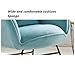 Modern Velvet Rocking Chair for Nursery & Living Room, High Back Recliner Glider Sofa, Comfortable Aent Chair for Baby & Home Decor (Blue)