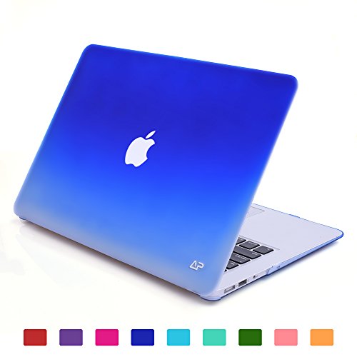 Fade to White Matte Carrying Hard Shell Case for MacBook Air 13.3” A1466 & A1369 (Ocean Blue)