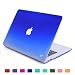 Lightning Power - Fade to White Matte Carrying Hard Shell Case for Macbook Air 13.3" A1466 & A1369 (Ocean Blue)