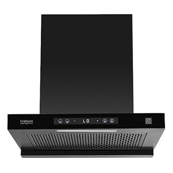 Hindware Smart Appliances DARCIA BLDC 60 | NEW LAUNCH | 1500 m³/hr | Filterless Auto-Clean Kitchen Chimney With 9- Speed Motion Sensor & Touch Control | 2025 Model 60cm (Black)