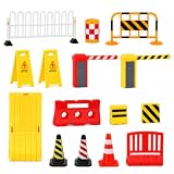 AJNZAU 15 Stück Verkehrsschilder, Leicht und Realistisch, Miniatur-Verkehrsschilder für Verkehrserziehung, Sandkastenspiele, Sicherheitstraining (Plastik)