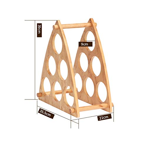 Soporte de Vino de Madera para 6 Botellas 35.5x21x39cm miniatura 2