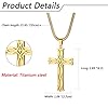 Flonge Celtic Knot Cross Necklace: Classic Cross Pendant Necklace Vintage Stainless Steel Cross Crucifix Necklace Faith Jewelry Gifts for Women #5