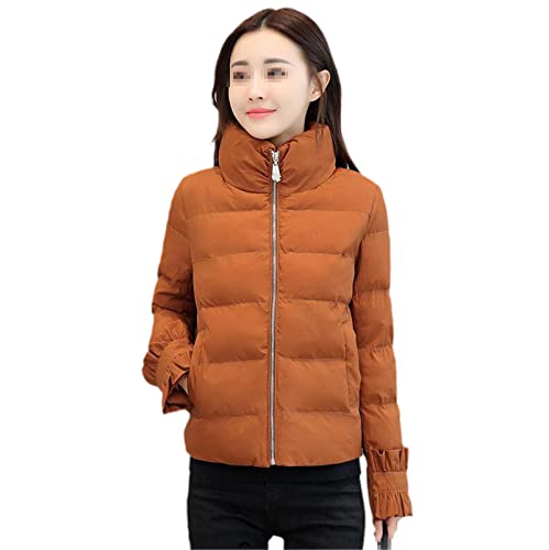 Parka d'hiver épaisse pour femme avec col montant élégant et coupe tendance