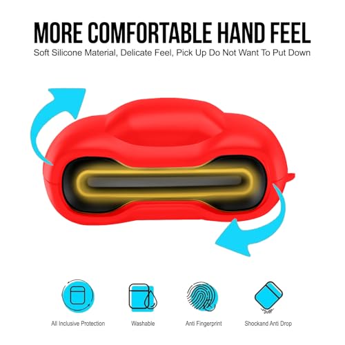 Image of Soft Silicone Case Cover Compatible for GoBoult Audio UFO | GoBoult Astra | GoBoult Mustang Torq (Red)
