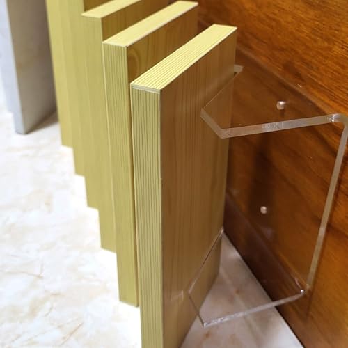 Matériaux de construction rangés sur présentoir acrylique stable