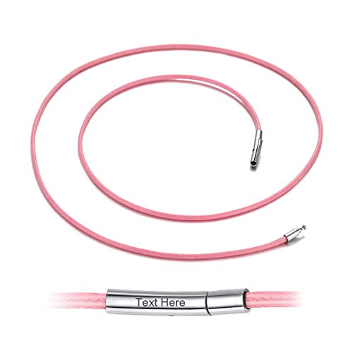 ChainsHouse Waterproof Braided Black Leather Necklace Cord with Clasp, Men Women DIY Rope Chain for Pendant, Customize Available, 1.5/2/3mm Width, 16/18/20/22/24/26/28/30" Length (with Gift