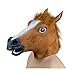 Lypumso Máscara Cabeza de Caballo de Látex de Gaucho Halloween Carnaval Traje Máscara Navidad Fiesta Decoraciones Adulto Accesorio Del Traje (Marrón)