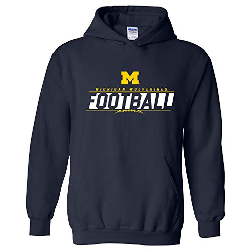 UGP Campus Apparel AH1259 - Michigan Wolverines Football Charge Hoodie - X-Large - Navy