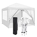 3 x 3 m GEWERBLICHER ZELTERRAHMEN: Bietet eine Schattenabdeckung von 100 Quadratfuß. Toller Platz zum Sitzen und genug Platz für Ihre ganze Familie erschwinglich. Verwenden Sie es auch zu Hause im Camp, auch geeignet für temporäre Arbeitsstudios im Freien. Es ist das haltbarste und solide Zelt, das Sie brauchen.