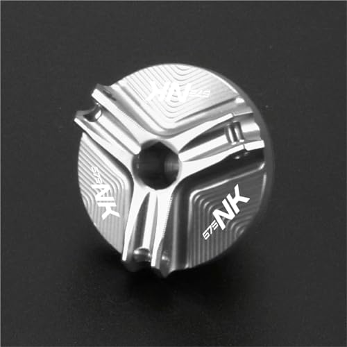 Tapa de tanque de aluminio CNC plateada M19 para CFMOTO NK675