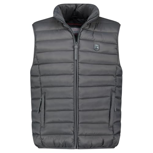 Geographical Norway Vamigotal Men Basic - Chaqueta Hombre Cálida Esqui - Abrigo Para Hombres Sin Capucha - Parka Elegante A Prueba De Viento - Otono Invierno Primavera (Gris Oscuro XXL)