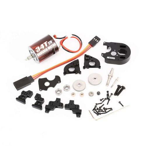Moteur 370 SCX24 avec boîtier de transmission et rallonge RCAWD pour Axial 1/24
