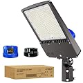 HYPERLITE 300W Parking Lot Lights 45000lm(150lm/w), 2024 New UL Listed 5000K Led Parking Lot Lights Outdoor with Photocell, LED Pole Lights Outdoor Slip Fitter for Roadways, Driveways, Stadium