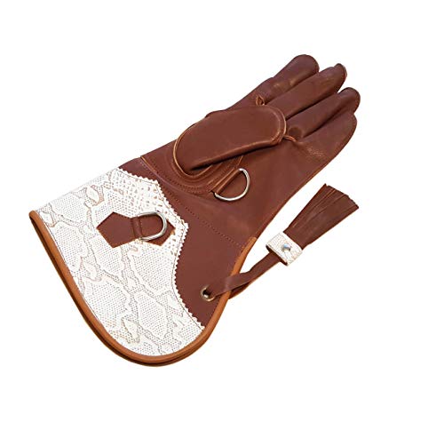 Guantes de manejo de pájaros en cuero suave de vaca talla XL para adiestramiento seguro de aves