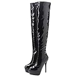 overknee stiefel high heel plateau