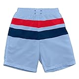 i play. Baby Boys' Colorblock Trunks With Swim Diaper, Light Blue/Navy, 12 Months