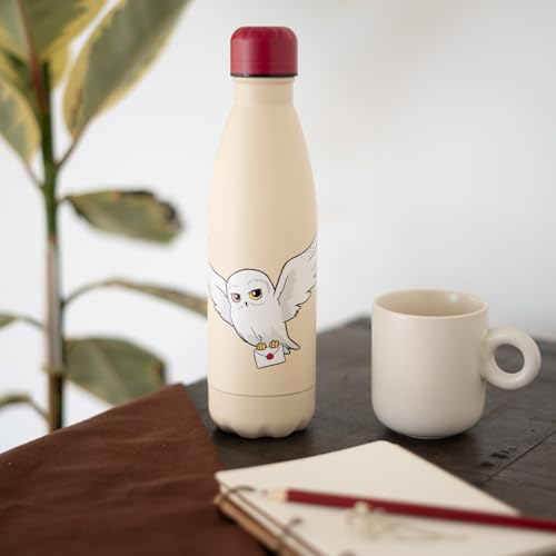 Grupo Erik Metal Water Bottle 500ml / 17oz - Hedwig Harry Potter Merch, 500 ml - Image 4