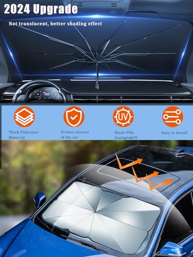 image for Pincuttee Car Umbrella Sun Shade for Windshield 1PC,Car Shades for Fro