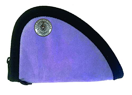 Custom Texas Seal Lavender Suede Unisex Pistol Case - Large