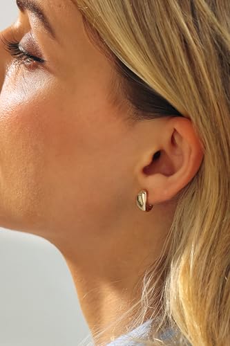 Boucles d'oreilles créoles ouvertes goutte d'eau en argent plaqué or