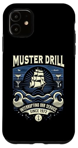 Muster Drill Interrupting Bar Service Shirt Cruise Ship Case for iPhone 11