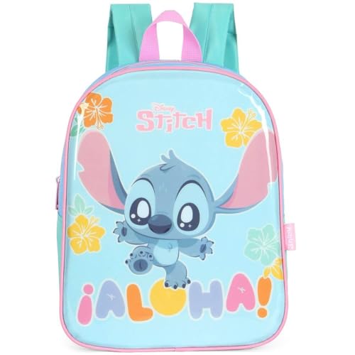 Mochila Infantil, Luxcel, Stitch, Verde, P