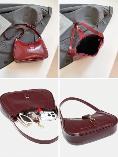 ITALISH maroon leather handbag – image 4