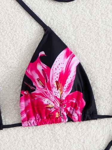Image of Tainehs Women's Sexy Halter Thong Bikini Tie Two Sides Bottom Triangle Bikini Swimsuits