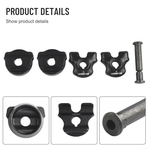 Bike Seatpost Clamp For Carbon Saddle Rails Adapter Oval Round Clip, 7×7mm/7×9mm Bicycle Seat Tube Clamp, Seat Post Tube Clip With Install Screws (7x9mm)