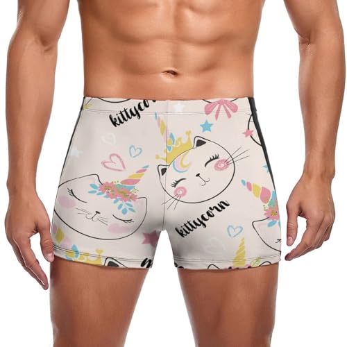 Swimming trunks homme chat licorne cadeau anniversaire humour