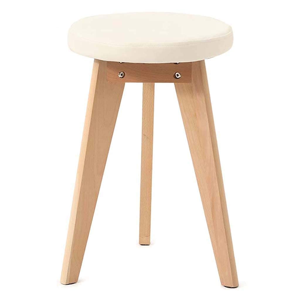 Repose-pieds et poufs de salon ronds avec pieds en hêtre modèle B