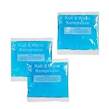 IEA Medical Kalt Warm Kompressen | 3er Set | 13x14 cm | Kühlpacks für Prellungen, Insektenstiche und andere Schmerzen | wiederverwendbare Gel-Kühlkissen (3er Set Kompresse S)