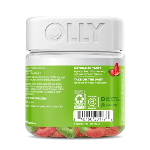 OLLY Fiber Gummy Rings, 5g Prebiotic Fiber, FOS (Fructo-oligosaccharides), Digestive Support, Berry Melon 50ct - Image 7