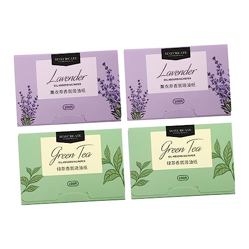 FOMIYES 4 Cajas papel secante de aceite facial cara de aceite papel secante para maquillaje faciales cara de papel absorbente de aceite papel de aceite de limpieza facial