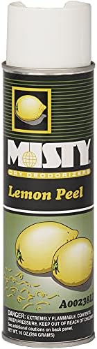Misty Handheld Air Deodorizer, Lemon Peel, Aerosol, 12/Carton